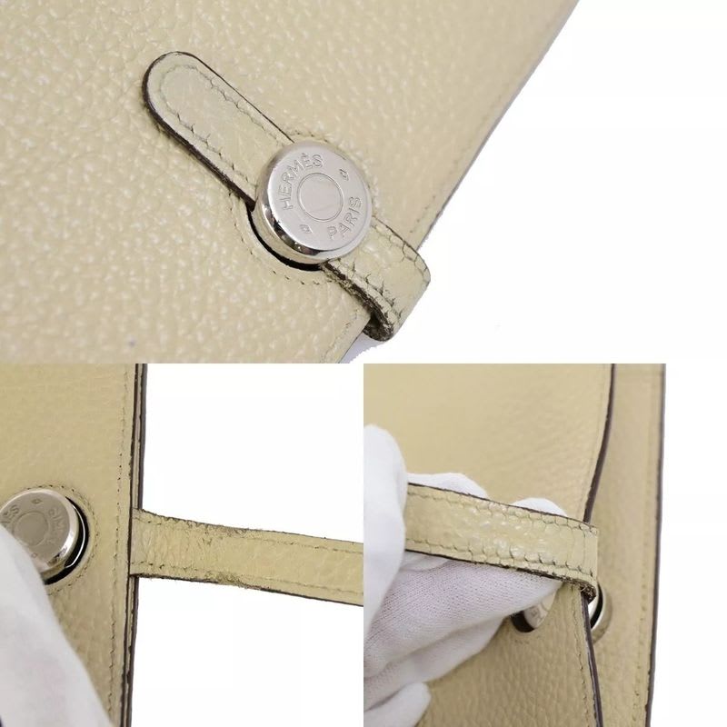 Hermes Dogon GM Togo Beige Silver Hardware Long Wallet — view 8