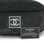 Chanel Sports Line Waist Pouch Bag Body Rubber Suede Black — view 9
