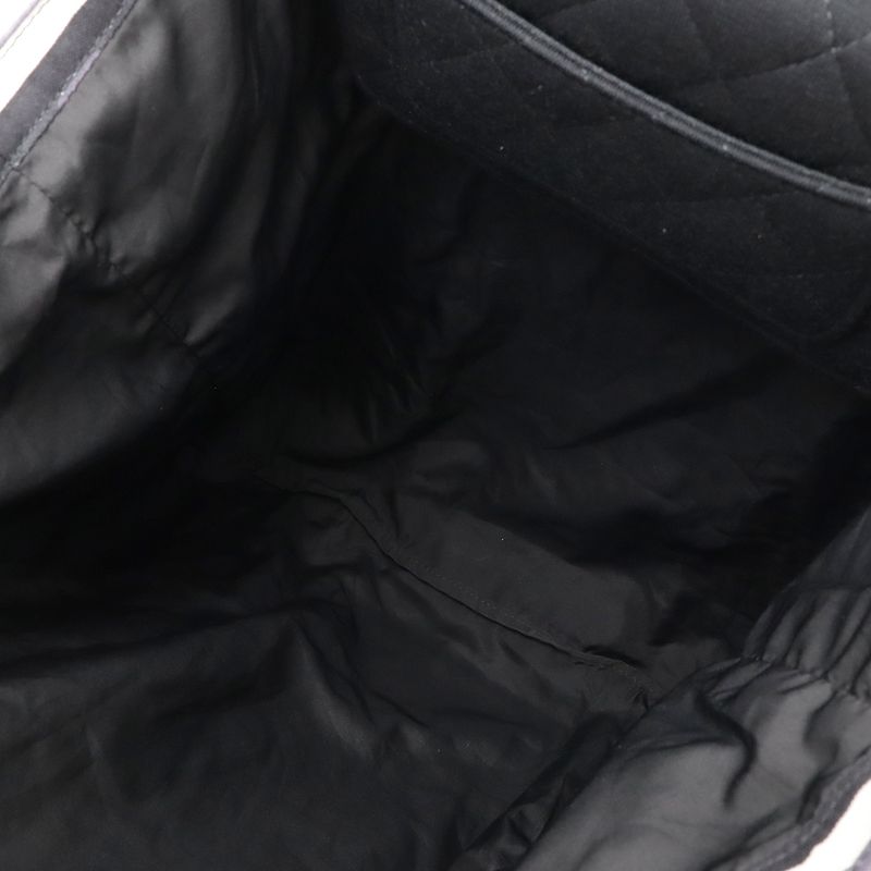Chanel Quilted Coco Mark Eco Bag Folding Tote Chain Shoulder Cotton Jersey — view 8