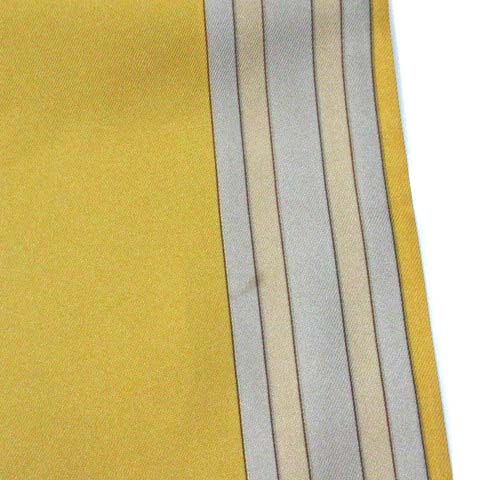 Gucci Reversible Silk Shawl Jackie Horse Harness Double Face Yellow Black — view 7