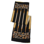 Gucci Reversible Silk Shawl Jackie Horse Harness Double Face Yellow Black — view 9