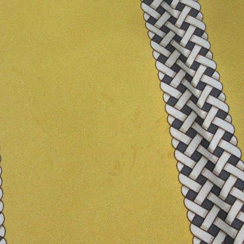 Gucci Reversible Silk Shawl Jackie Horse Harness Double Face Yellow Black — view 5