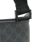 Gucci GG Supreme Plus Shoulder Bag Crossbody Leather Black Gray — view 4