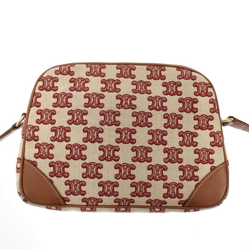 Celine Camera Bag in Textile with Triomphe Embroidery — view 4