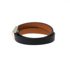 Hermes Kelly Double Tour Leather Belt Bracelet Black — view 3
