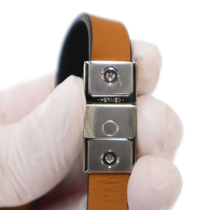 Hermes Kelly Double Tour Leather Belt Bracelet Black — view 8