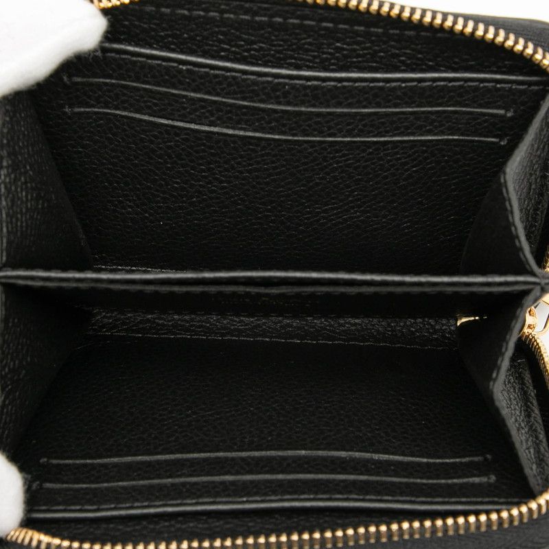 Louis Vuitton Monogram Empreinte Zippy Coin Purse Noir Black Leather — view 4