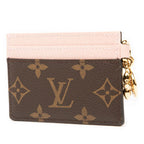 Louis Vuitton Monogram Card Holder Lvcharm Brown Rose Ballerine — view 3