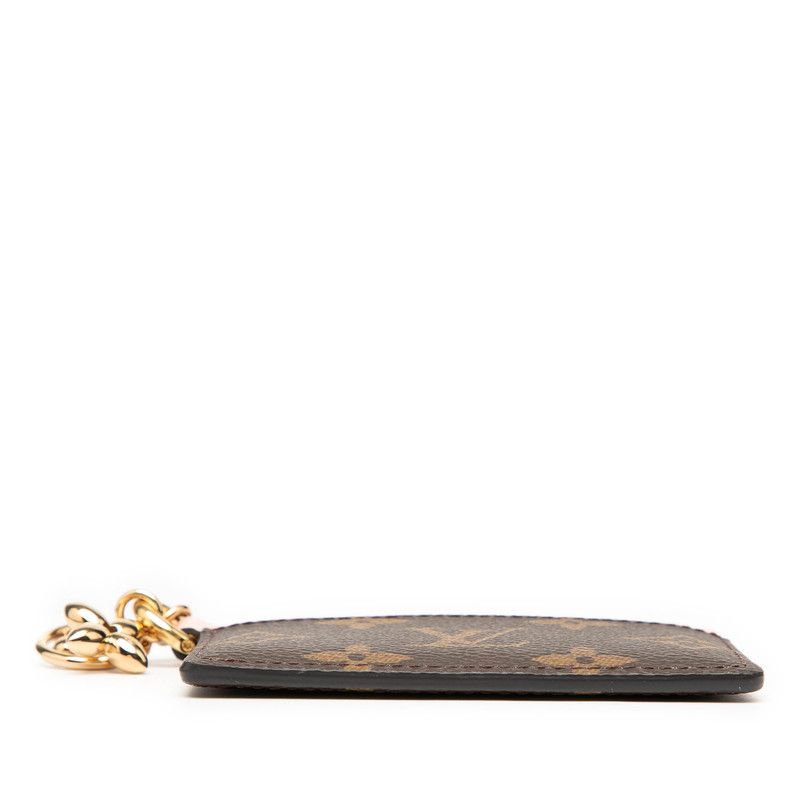Louis Vuitton Monogram Card Holder Lvcharm Brown Rose Ballerine — view 4