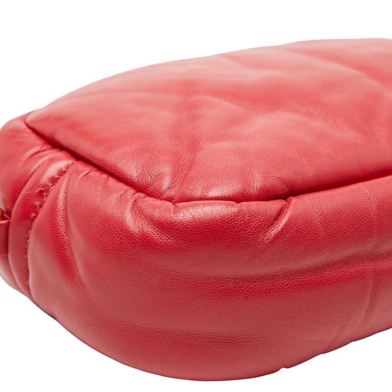 Prada Triangle Logo Plate Red Leather — view 7