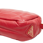 Prada Triangle Logo Plate Red Leather — view 6