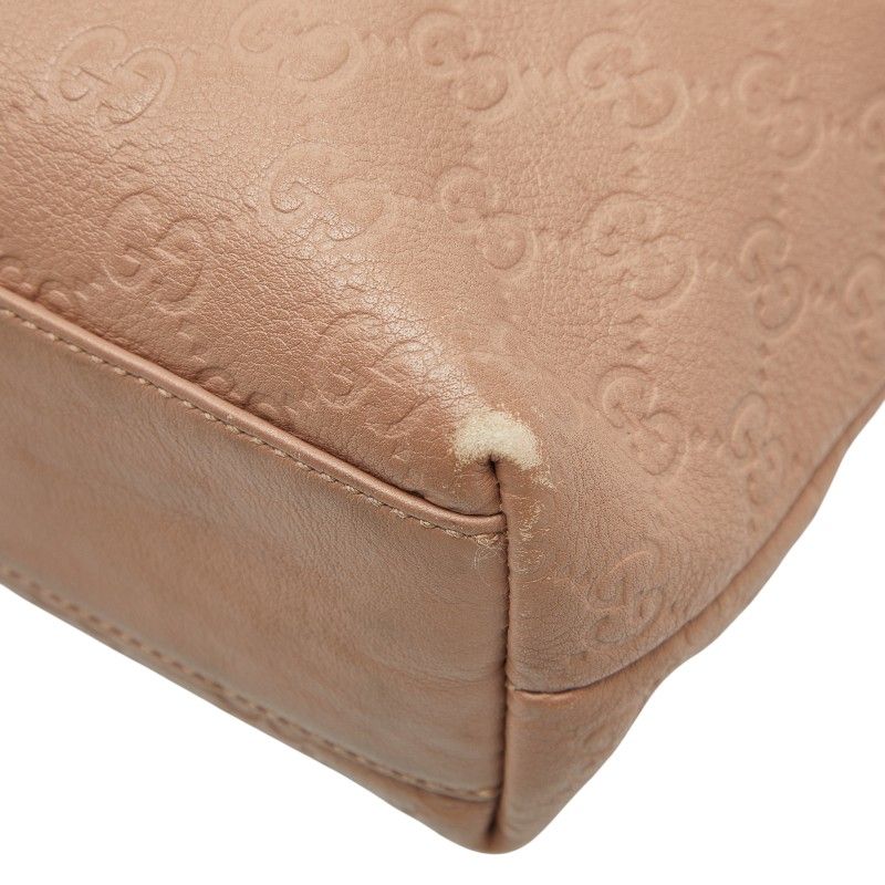 Gucci Guccissima Tote Bag Handbag Beige Leather — view 4