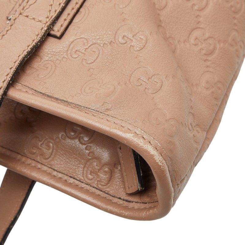 Gucci Guccissima Tote Bag Handbag Beige Leather — view 8