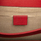 Gucci Interlocking G Crossbody Chain Shoulder Bag Red Leather — view 5