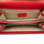 Gucci Interlocking G Crossbody Chain Shoulder Bag Red Leather — view 4