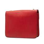 Gucci Interlocking G Crossbody Chain Shoulder Bag Red Leather — view 2