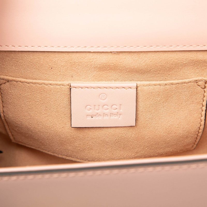 Gucci Padlock Star Bijou Chain Shoulder Bag Pink Leather — view 5