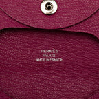 Hermes Bastia Coin Case Purse Rose Purple Chevre — view 5