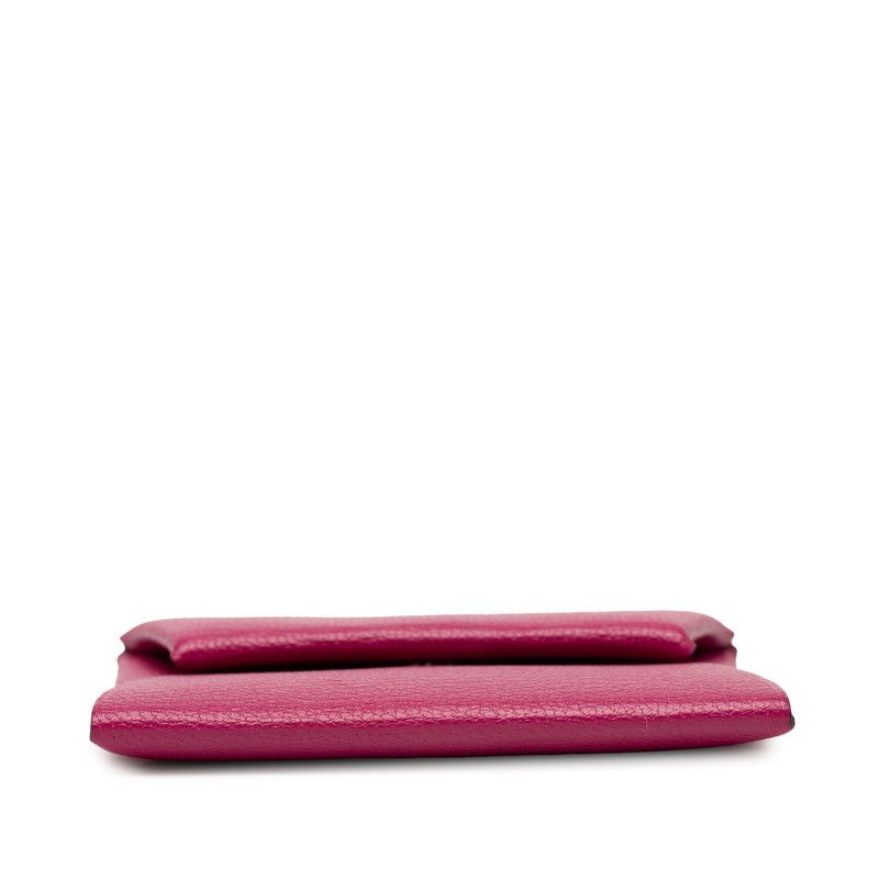 Hermes Bastia Coin Case Purse Rose Purple Chevre — view 3