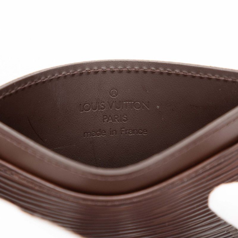Louis Vuitton Epi Porto Carte Sample Card Case Pass M6351 D Mocha Brown — view 6