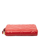 Louis Vuitton Monogram Empreinte Zippy Coin Purse Case Sleeves Red — view 3