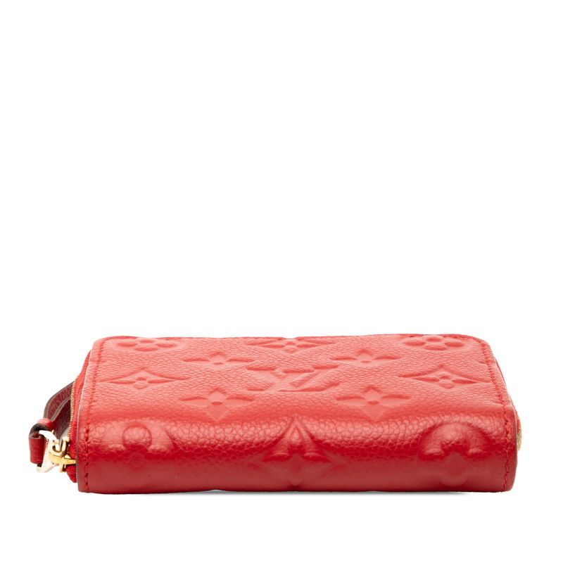 Louis Vuitton Monogram Empreinte Zippy Coin Purse Case Sleeves Red — view 3