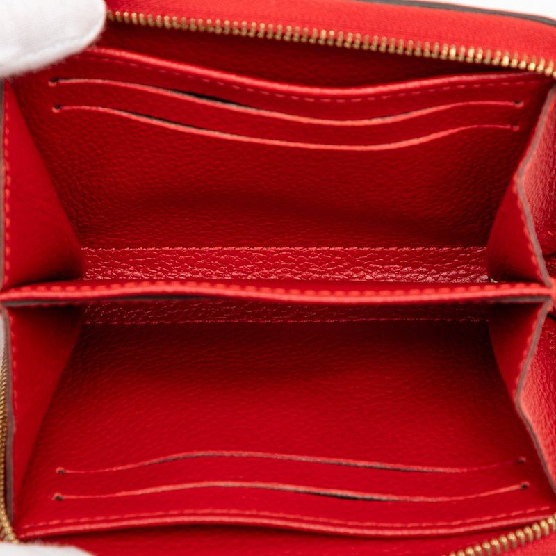 Louis Vuitton Monogram Empreinte Zippy Coin Purse Case Sleeves Red — view 4