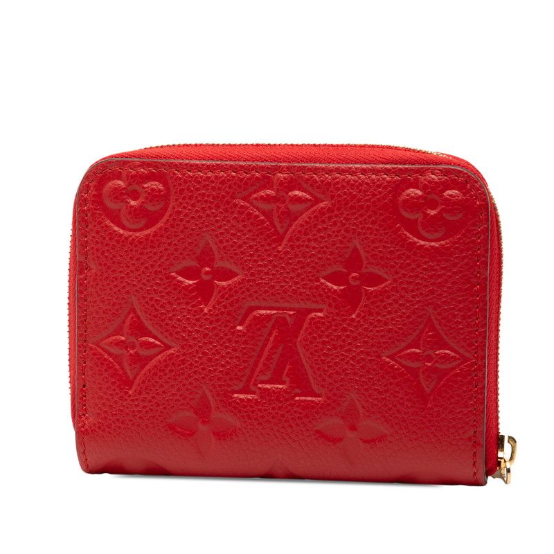 Louis Vuitton Monogram Empreinte Zippy Coin Purse Case Sleeves Red — view 2