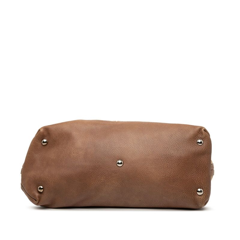 Gucci Paglia GG Sunset Brown Multicolor Leather Straw — view 3