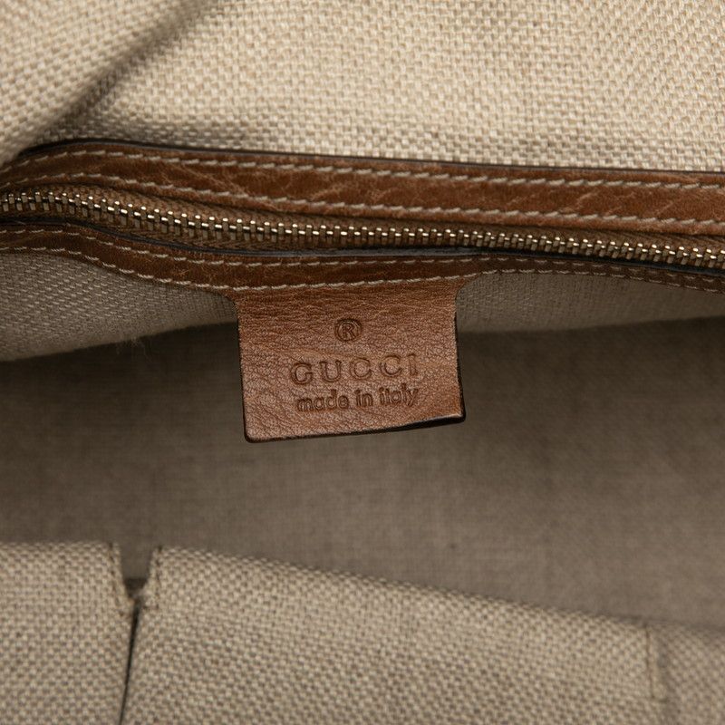 Gucci Paglia GG Sunset Brown Multicolor Leather Straw — view 5