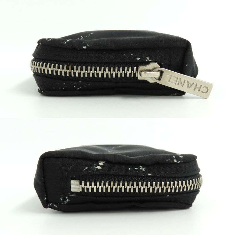 Chanel Coin Case Vintage Travel Line Black Silver Hardware No 5 Nylon — view 3