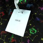 Christian Dior 241 P13 A7203 Lining 100% Silk Pixel Zodiac Center — view 9