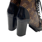 Louis Vuitton Star Trail Line Boots Short Shoes Leather Black Brown — view 7