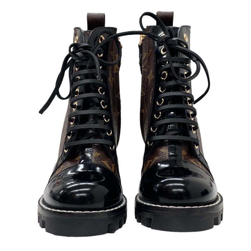 Louis Vuitton Star Trail Line Boots Short Shoes Leather Black Brown — view 2