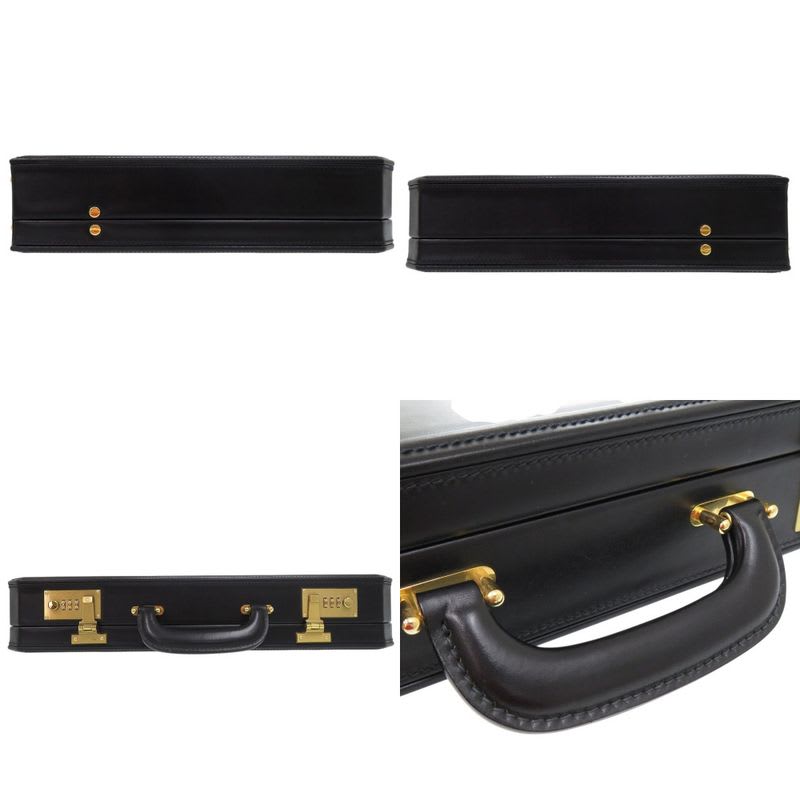 Gucci Vintage Trunk Case Briefcase Attache Leather Black 0957 — view 3