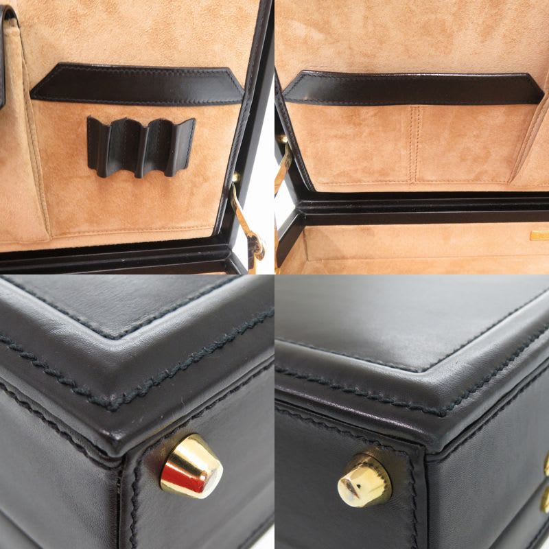 Gucci Vintage Trunk Case Briefcase Attache Leather Black 0957 — view 5