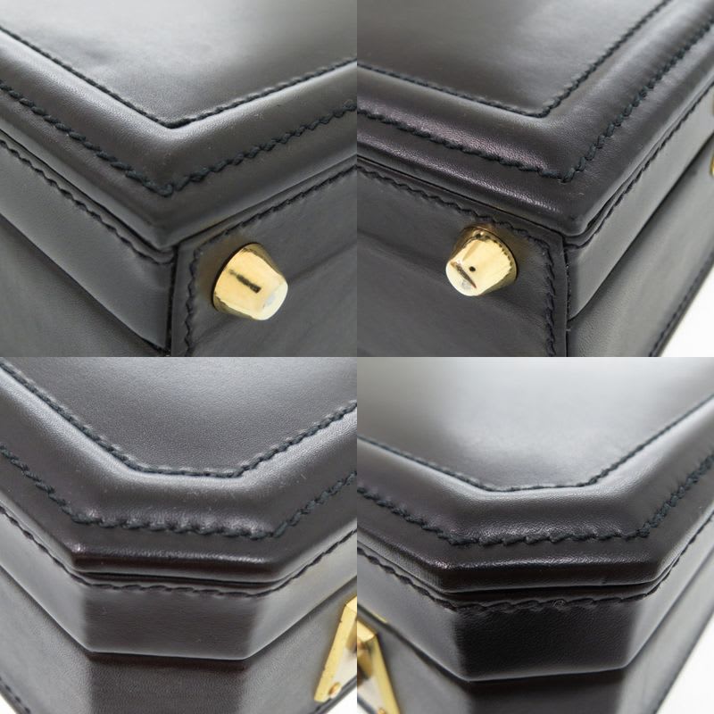 Gucci Vintage Trunk Case Briefcase Attache Leather Black 0957 — view 6