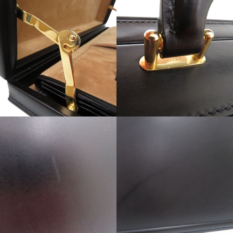 Gucci Vintage Trunk Case Briefcase Attache Leather Black 0957 — view 9