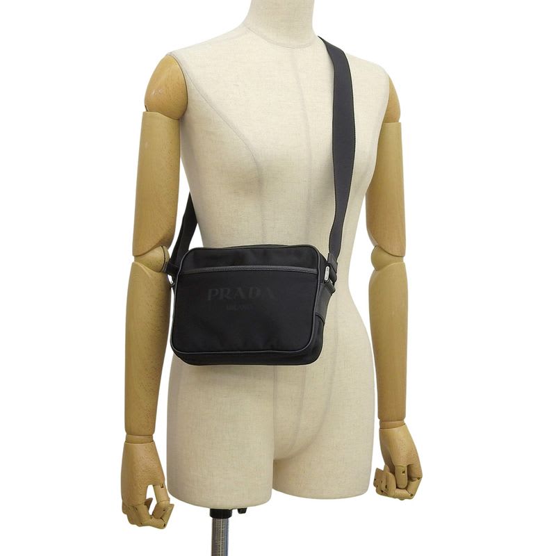 Prada Crossbody Saffiano Black Bag — view 9