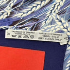 Hermes Scarf Silk Carre 90 Lapins DANS UN Champ de Wheat Field And Rabbit Red — view 8