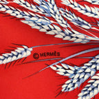 Hermes Scarf Silk Carre 90 Lapins DANS UN Champ de Wheat Field And Rabbit Red — view 7