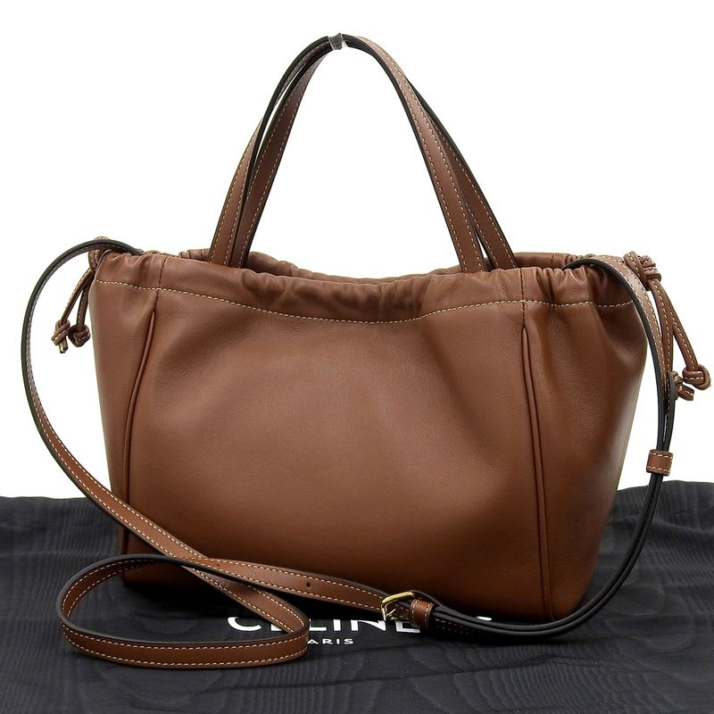 Celine Triomphe Small Cabas Drawst Ring Cuile Shoulder Bag — view 3