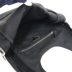 Prada Canvas Hobo Bag Shoulder Black 2 Vy005 Embossed Logo — view 5
