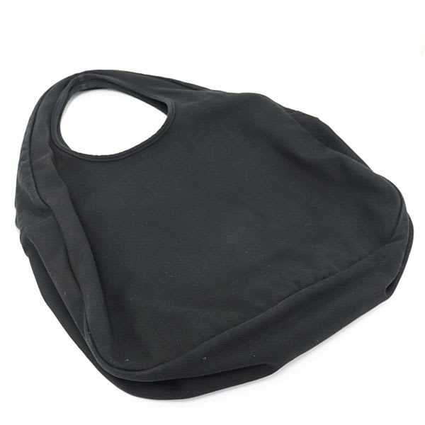 Prada Canvas Hobo Bag Shoulder Black 2 Vy005 Embossed Logo — view 3