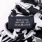 Chanel Ribbon Scrunchie Coco Mark Silk Black White — view 6