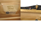 Gucci Greta Garbo Collaboration Equestrian Print Canvas Black Clutch Bag — view 8