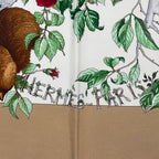 Hermes Carre 90 Scarf Silk U Coeur DES BOIS In The Forest Brown — view 6