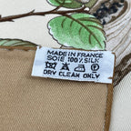 Hermes Carre 90 Scarf Silk U Coeur DES BOIS In The Forest Brown — view 8
