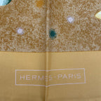 Hermes Scarf Silk Carre 90 Lavoie Lactee Milky Way Yellow — view 6