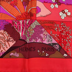 Hermes Scarf Carre 90 Silk Tout En Quilt Red — view 6